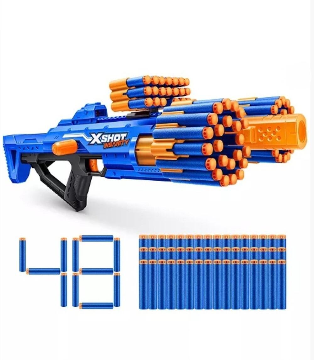 NEW! XSHOT Insanity Berzerko 48 Dart Air Powered Blaster ZURU Outdoor Fun